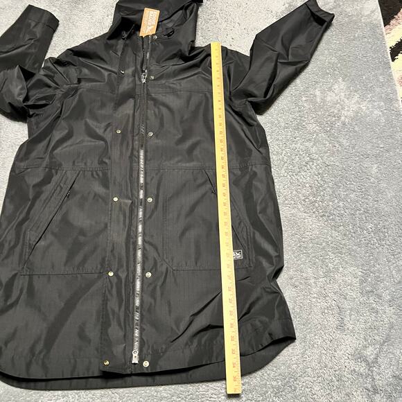 Eddie Bauer Jacket Womens XL Port Townsend Trench Coat Black - Picture 9 of 9